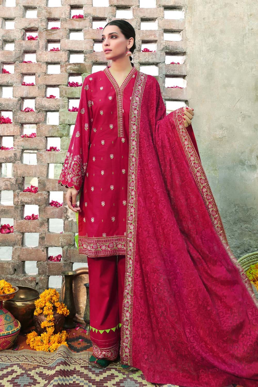 Gul Ahmed Emb Lawn'21 FS-08