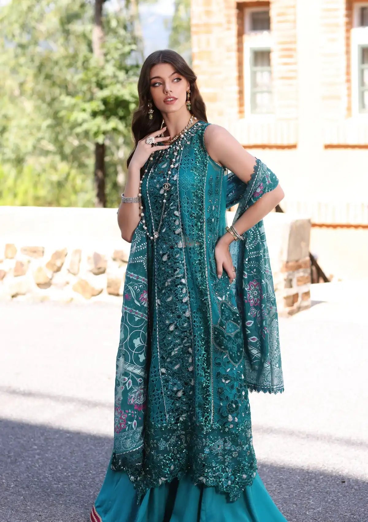 Noor By Saadia Asad Leserkari Chiffon`23 D#08 Zarish