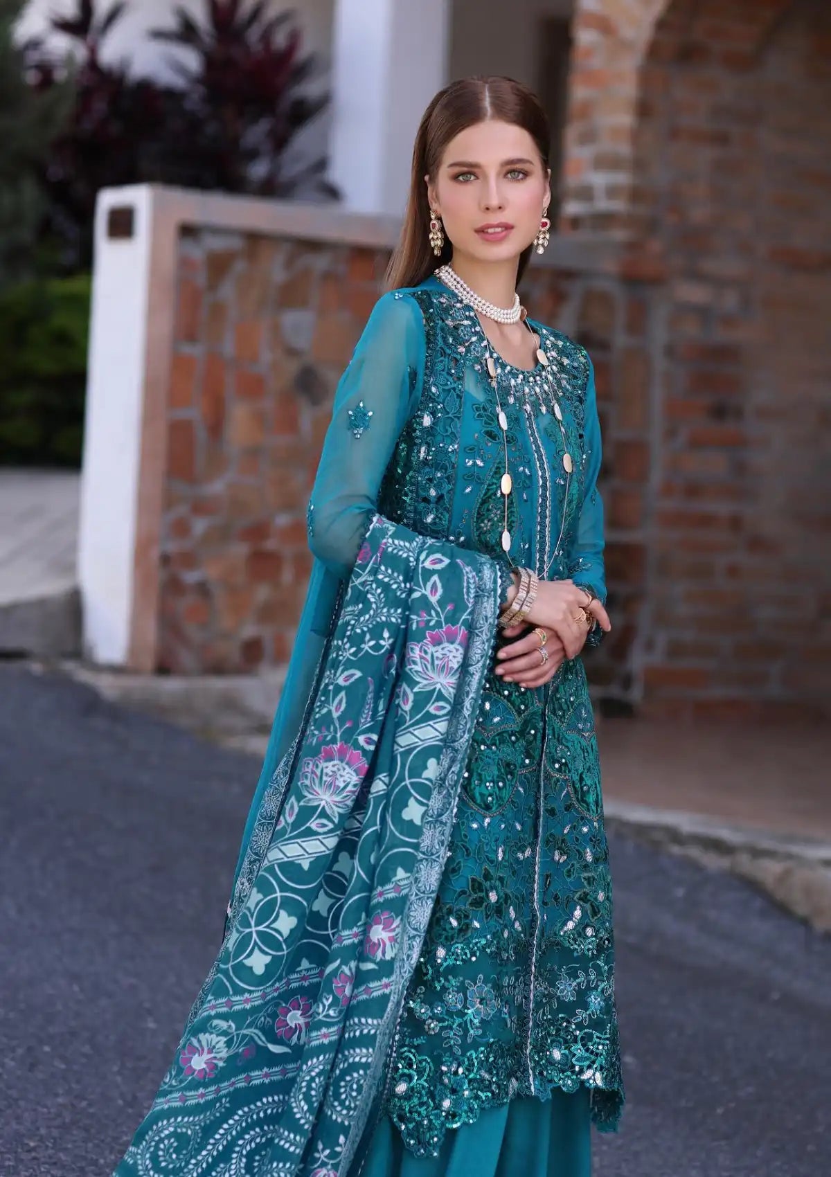 Noor By Saadia Asad Leserkari Chiffon`23 D#08 Zarish