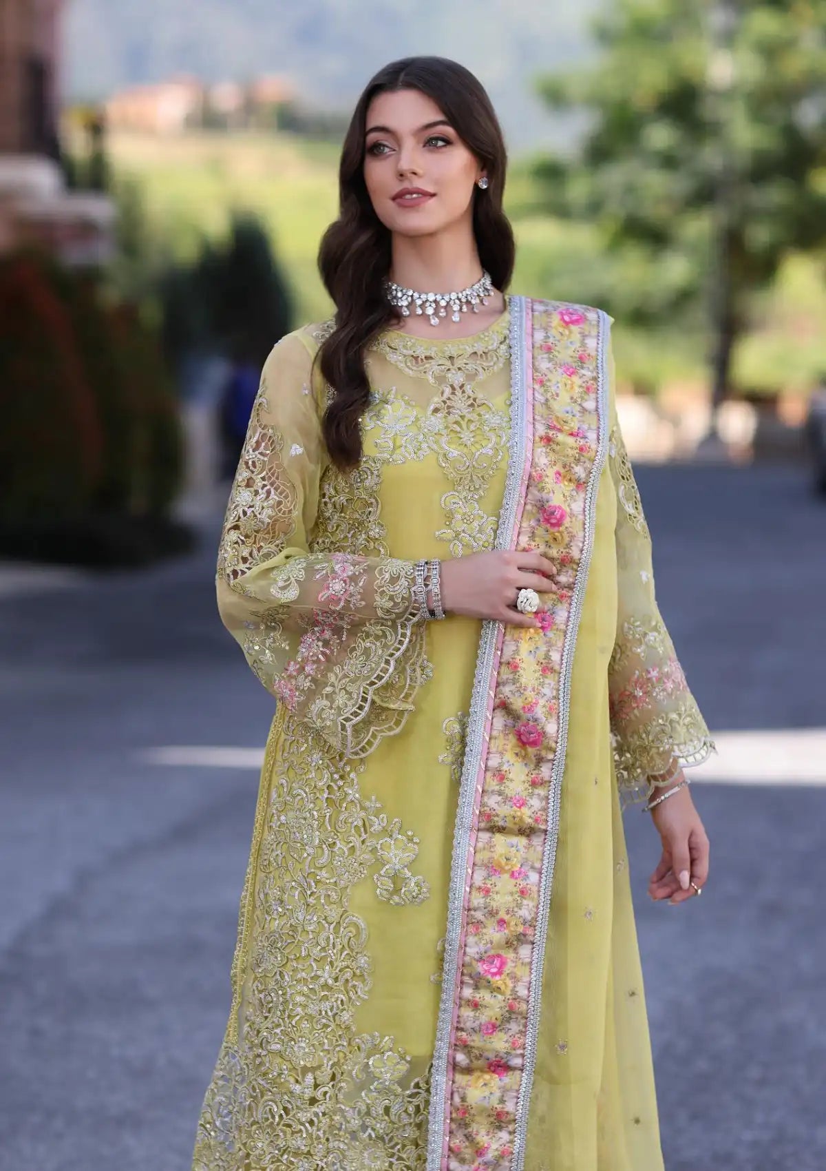 Noor By Saadia Asad Leserkari Chiffon`23 D#04 Minali