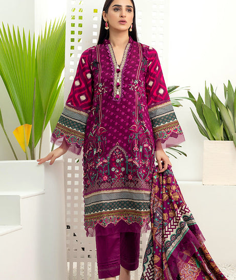 Al Zohaib Monsoon Lawn'22 D#7059 Purple