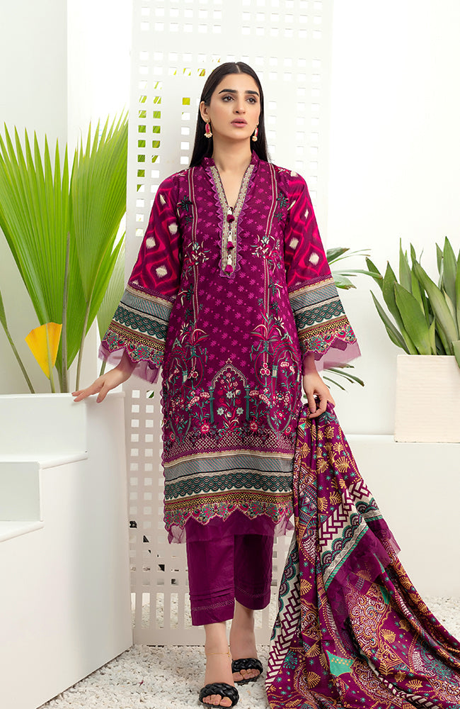 Al Zohaib Monsoon Lawn'22 D#7059 Purple