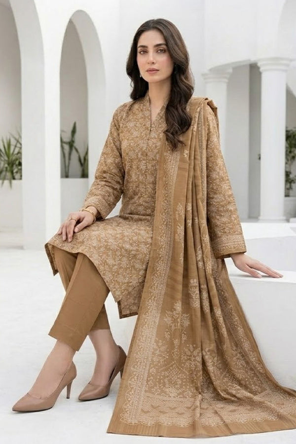 BR Sehar Dhanak'26 3Pcs D#1 (Peach)