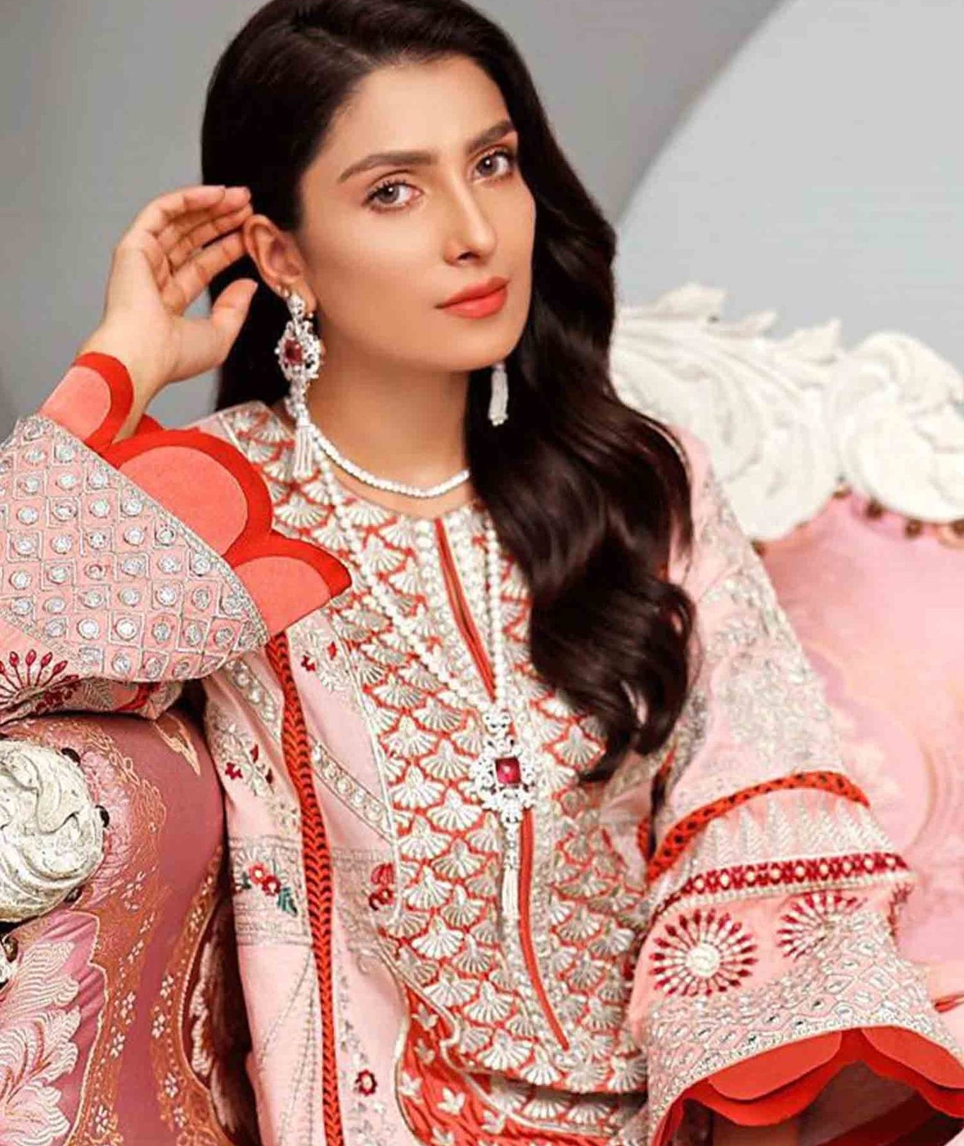Maryam hussain Luxury Festive Lawn`21D#12 - MUSHK