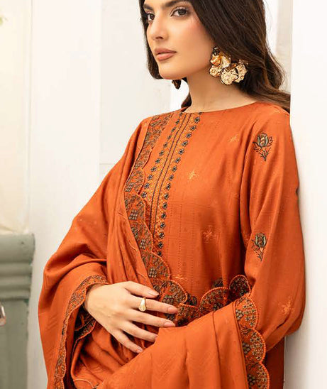 Shaista Festive Emb Peach'26 D#111