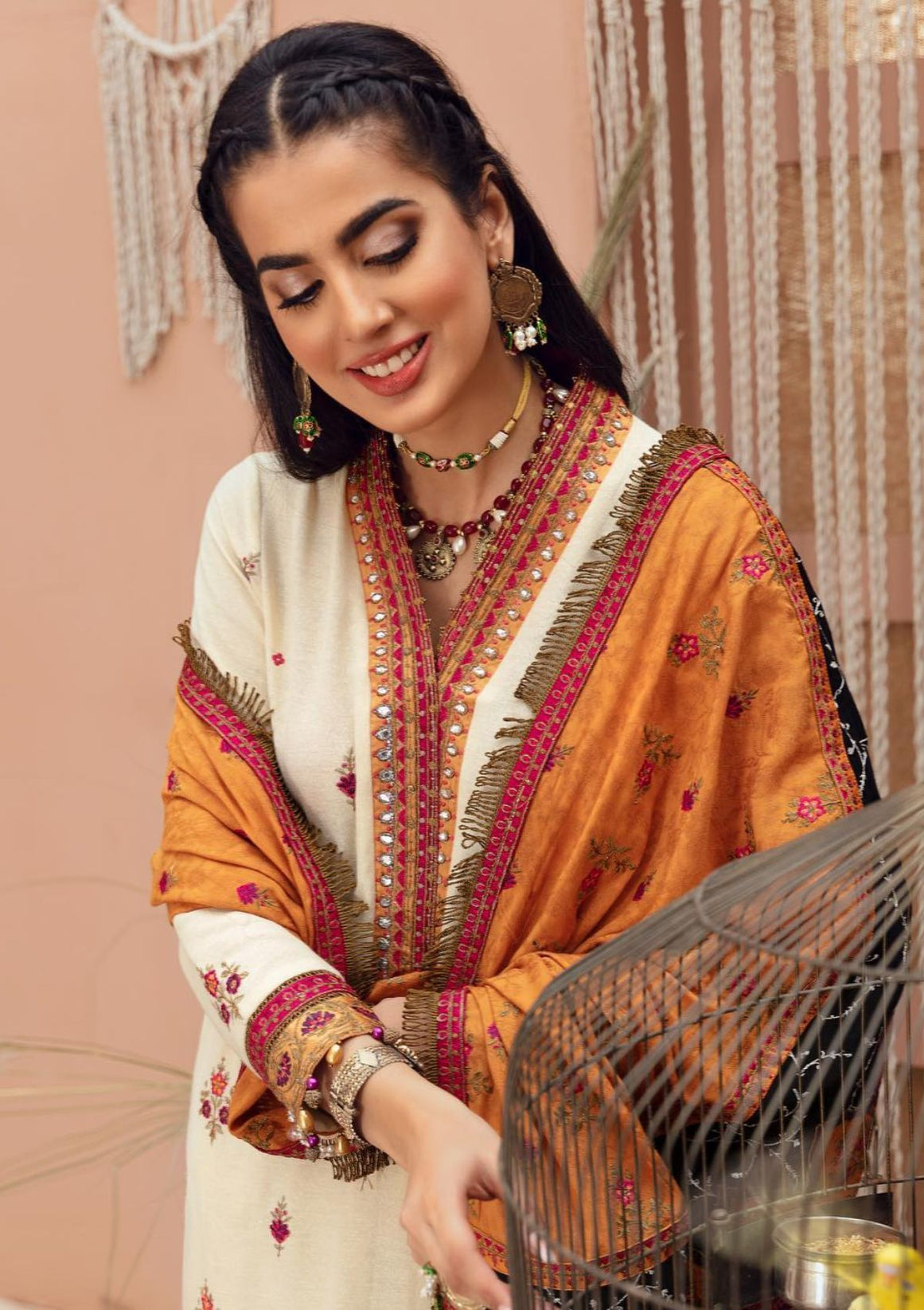 Noor By Saadia Asad Emb Shawl'21 D#06