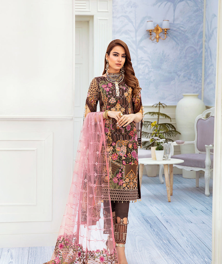 Ramsha Chevron L/Chiffon`22 D#212 (Vol-2)