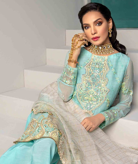 Azal Jaan-E-Adaa L/Chiffon`21 Aquamarine
