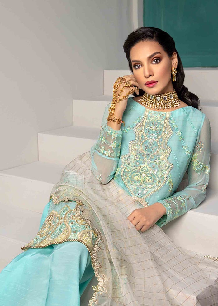 Azal Jaan-E-Adaa L/Chiffon`21 Aquamarine