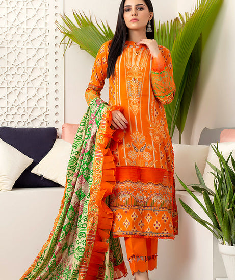Al Zohaib Monsoon Lawn'22 D#7060 Orange