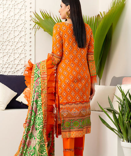 Al Zohaib Monsoon Lawn'22 D#7060 Orange