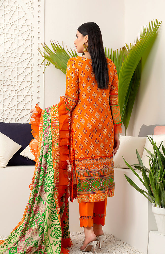 Al Zohaib Monsoon Lawn'22 D#7060 Orange