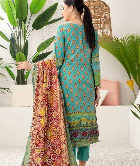 Al Zohaib Monsoon Lawn'22 D#7060 Ferozi