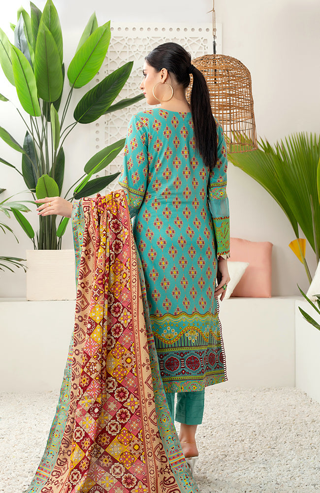 Al Zohaib Monsoon Lawn'22 D#7060 Ferozi