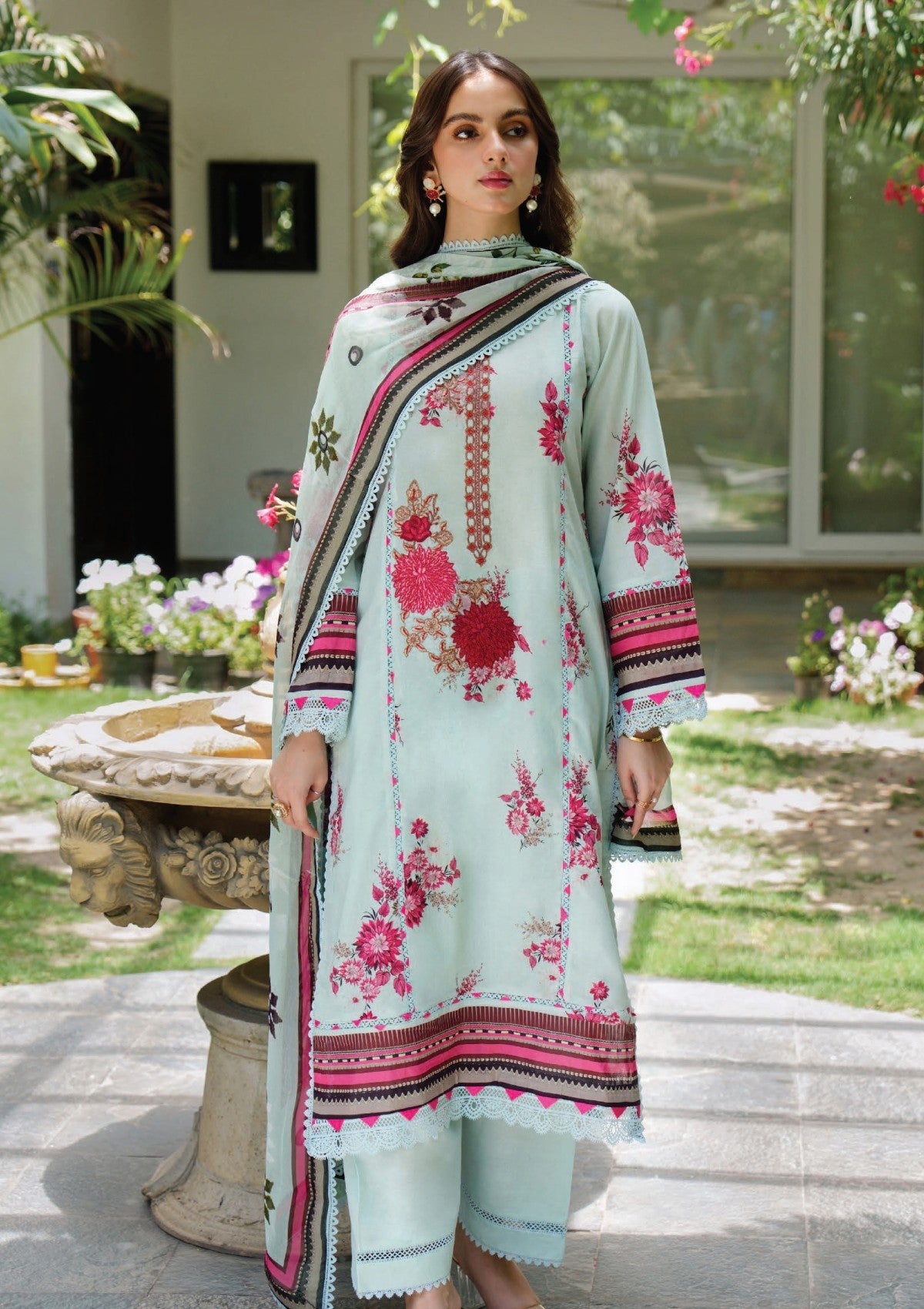 Meerak Summer Wine Lawn'25 (Aqua Dream)