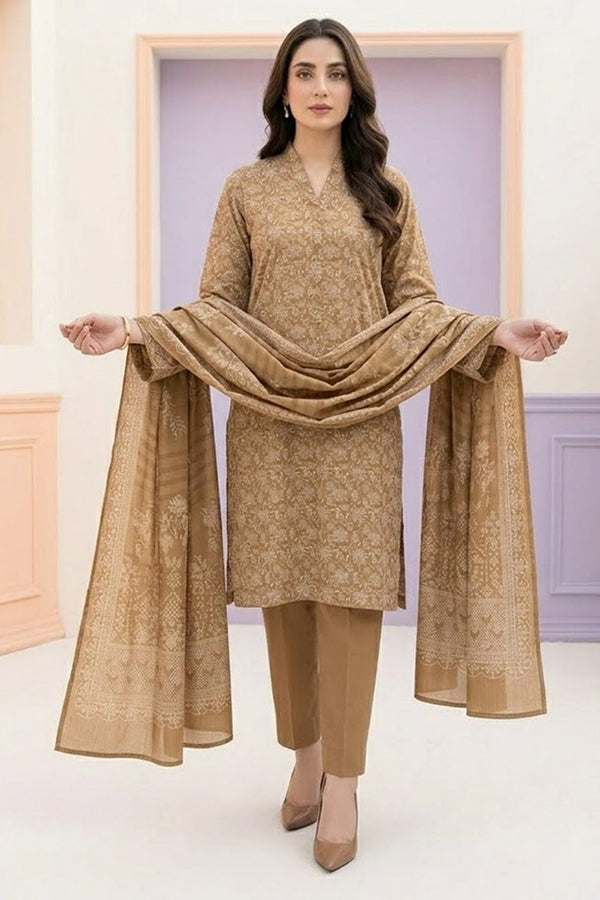 BR Sehar Dhanak'26 3Pcs D#1 (Peach)