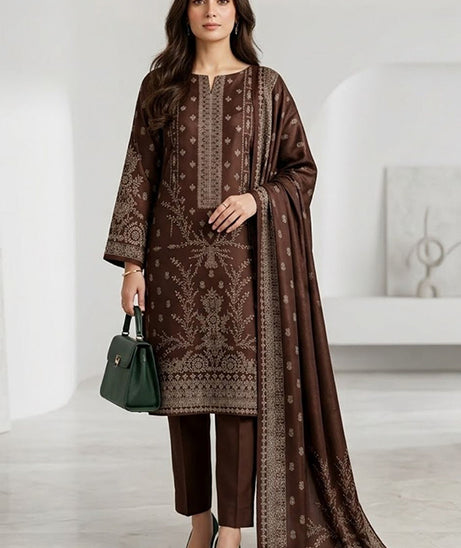 BR Bismal Dhanak'26 3Pcs D#2 D-Brown