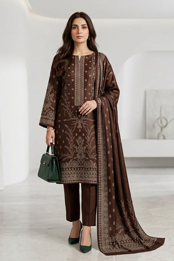 BR Bismal Dhanak'26 3Pcs D#2 D-Brown