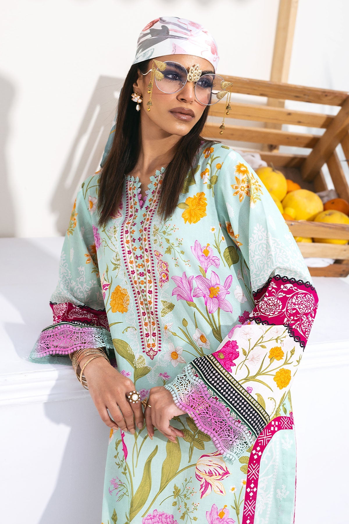 RA Nureh Girl Lawn Shirt`24 NGL#04