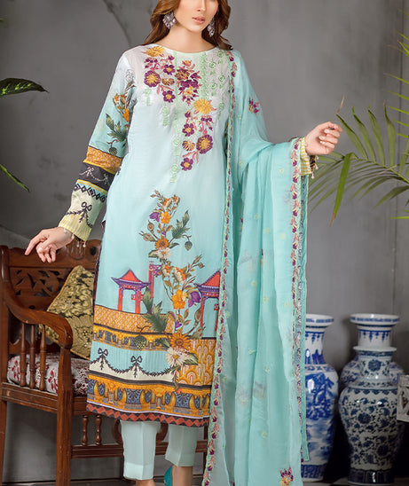 Zebaish Exclusive Emb Lawn`20 D#4