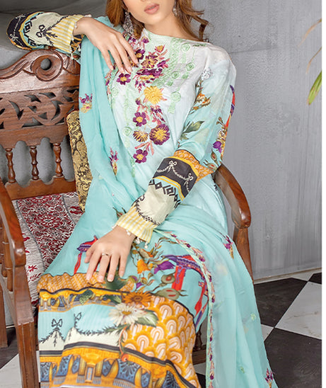 Zebaish Exclusive Emb Lawn`20 D#4