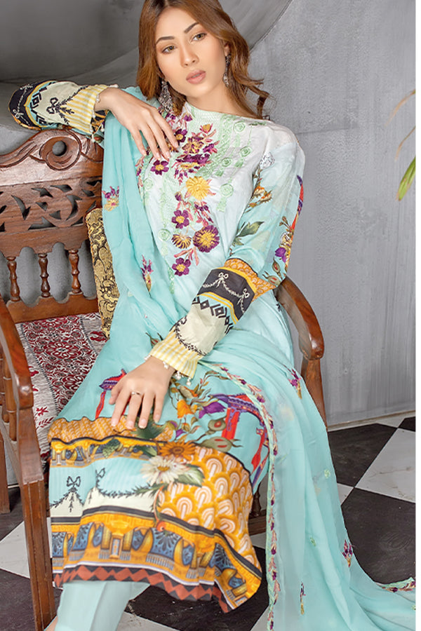 Zebaish Exclusive Emb Lawn`20 D#4