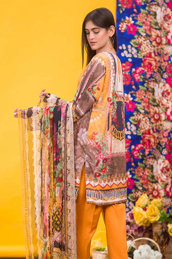 Zebaish Coral Emb Lawn`20 D#4