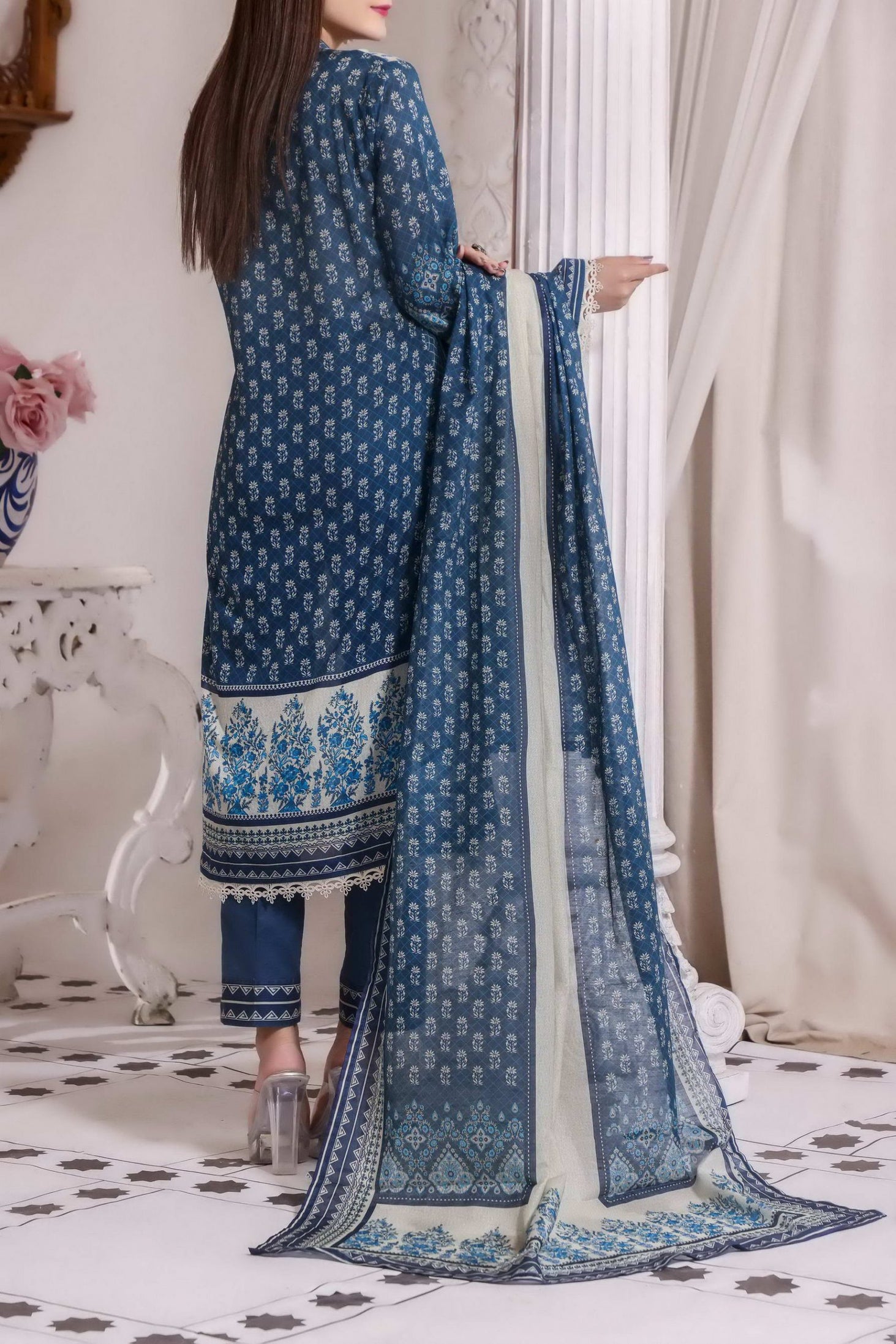 Misri Digital Print Lawn`22 D#136 Zink