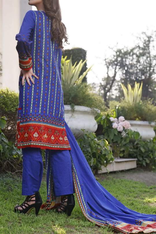 Daman Print Lawn`21 D#1326 (Blue)