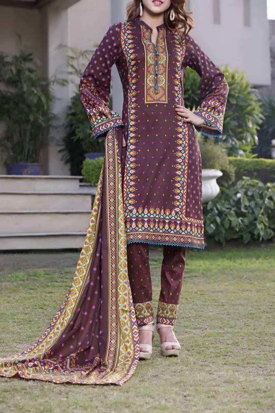Daman Print Lawn`21 D#1308 (Chocolate)
