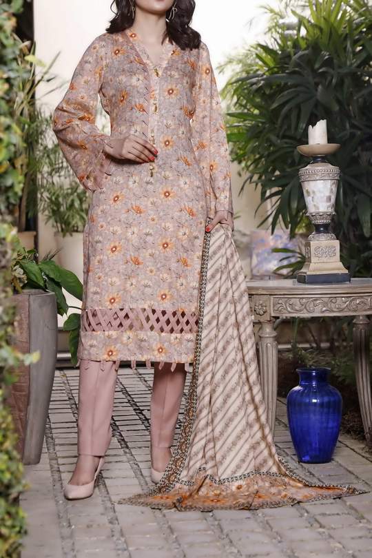 Daman Print Lawn`21 D#1325 (T Pink)