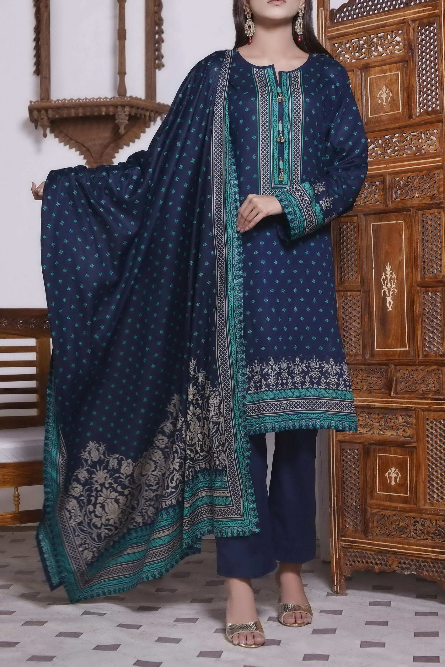 Daman Lawn'22 D#1501-A Nevy Blue