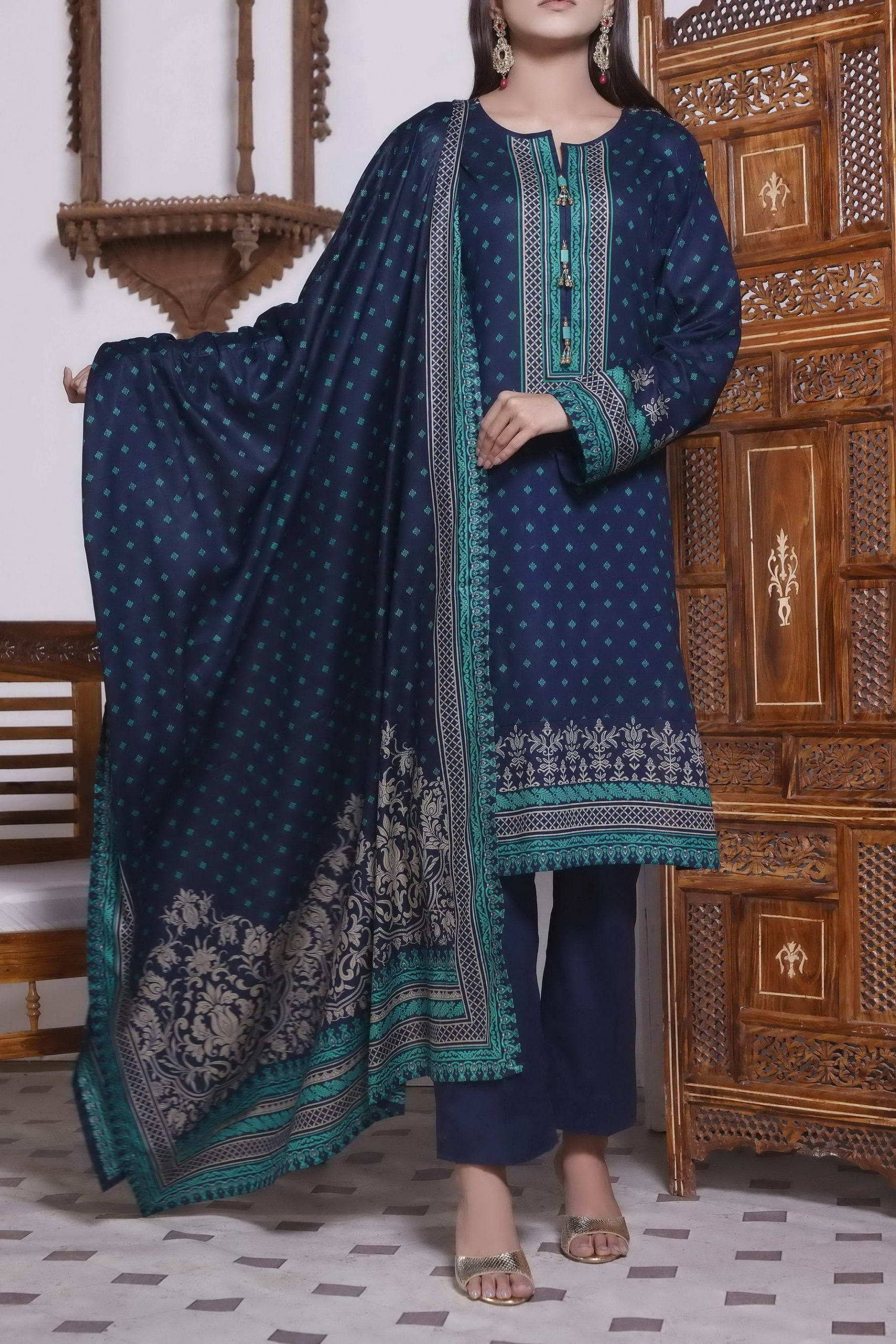 Daman Lawn'22 D#1501-A Nevy Blue