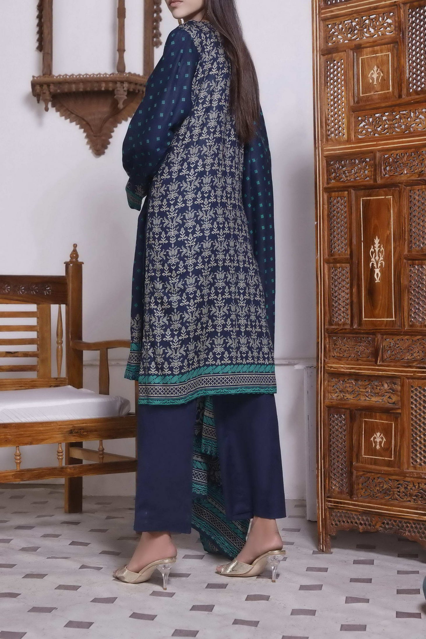 Daman Lawn'22 D#1501-A Nevy Blue