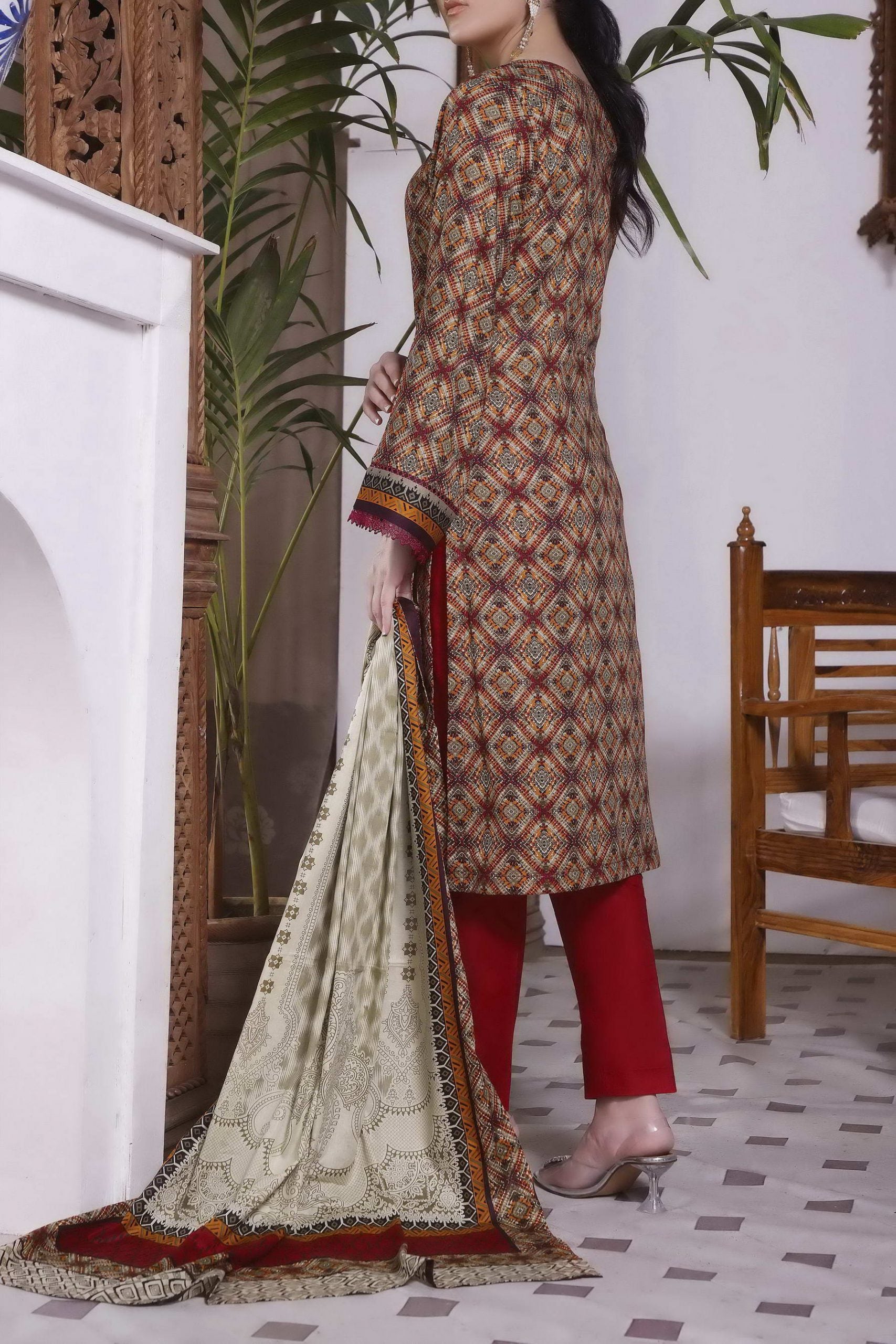 Daman Lawn'22 (Vol-2) D#1503 (Red)