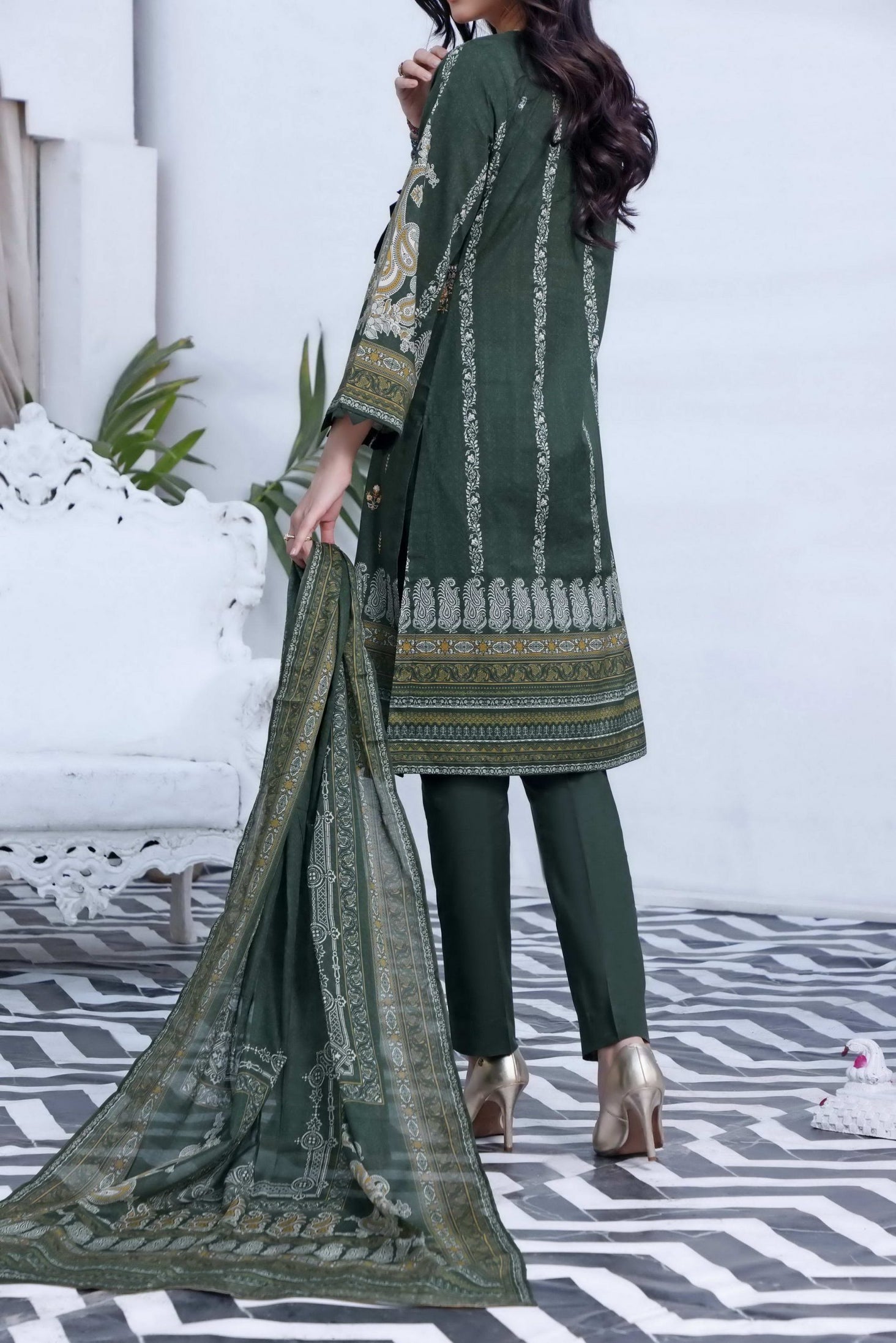 Misri D/Print Emb Lawn`22 D#83 D Green