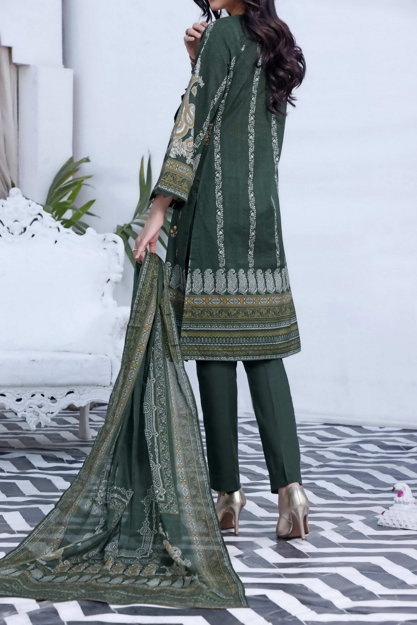 Misri D/Print Emb Lawn`22 D#83 D Green