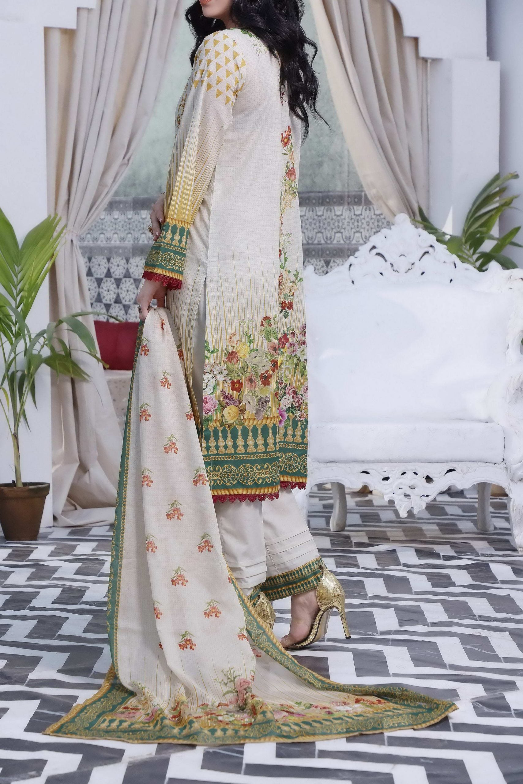 Misri D/Print Emb Lawn`22 D#90 L Fawn