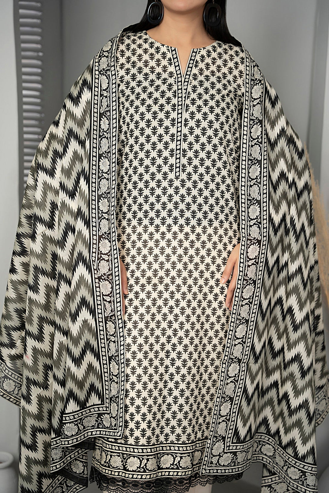VS Sufinaz Print Lawn'24 D#518 (Fawn)