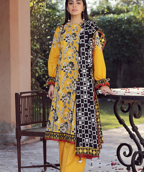 Lakhany Komal Lawn`22 D#2025 Yellow