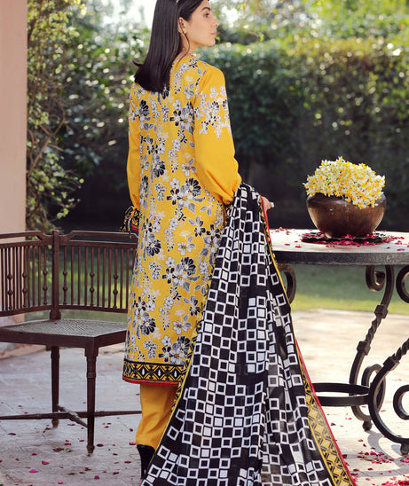 Lakhany Komal Lawn`22 D#2025 Yellow