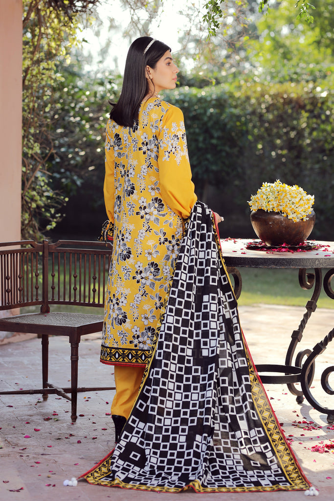 Lakhany Komal Lawn`22 D#2025 Yellow
