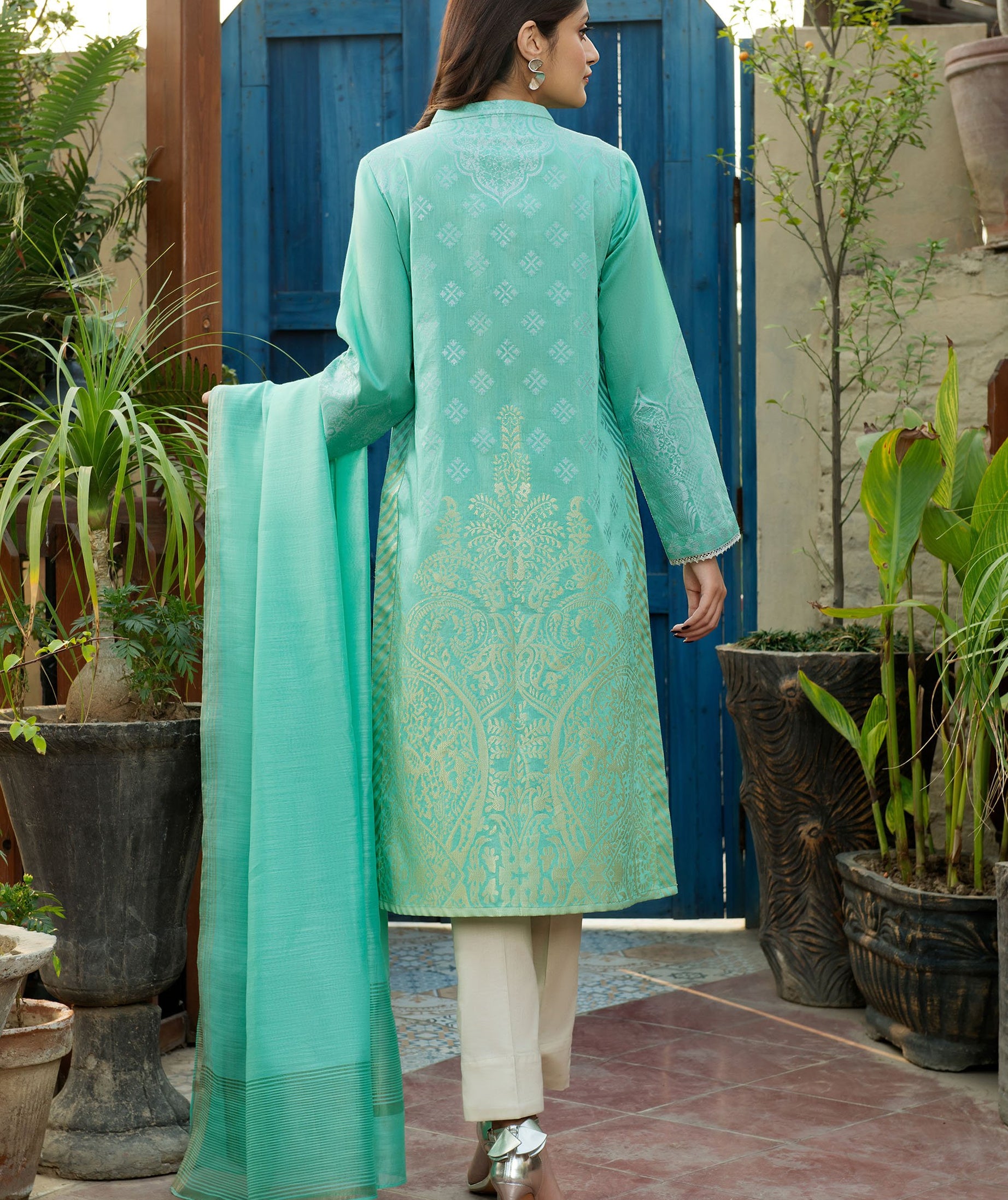 LimeLight Unstitched Summer`21 2 Piece Suit D#1198 (Ferozi)