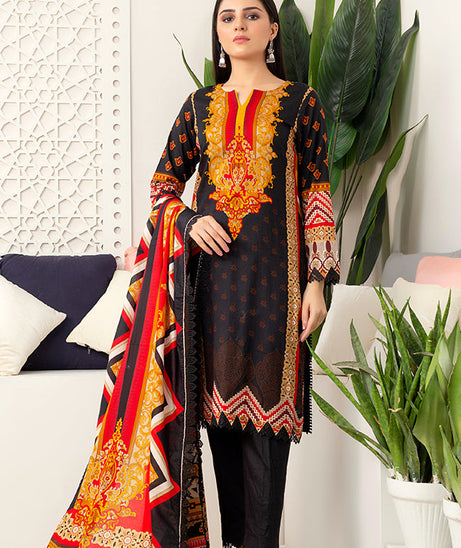Al Zohaib Monsoon Lawn'22 D#7053 Black