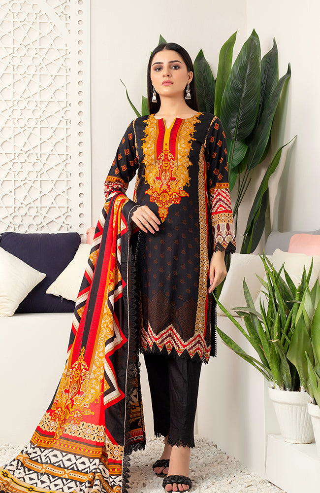 Al Zohaib Monsoon Lawn'22 D#7053 Black
