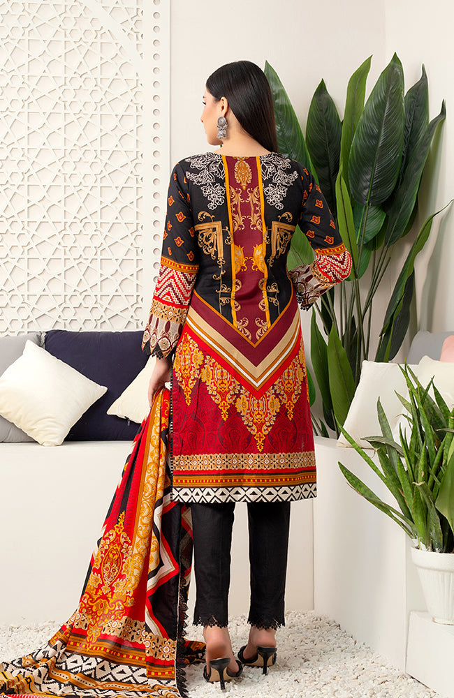 Al Zohaib Monsoon Lawn'22 D#7053 Black