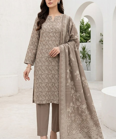 BR Sehar Dhanak'26 3Pcs D#2 (Fawn)