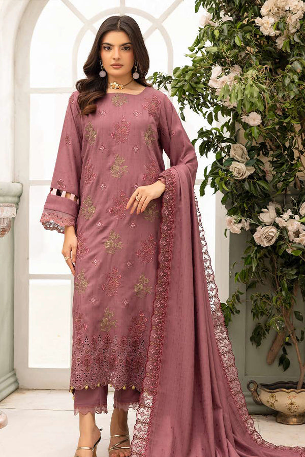 Shaista Festive Emb Peach'26 D#113