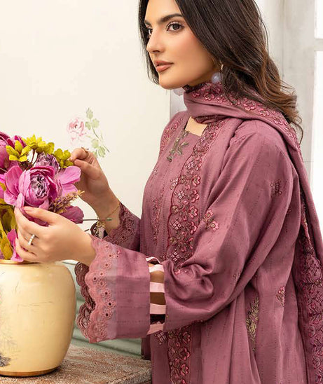 Shaista Festive Emb Peach'26 D#113