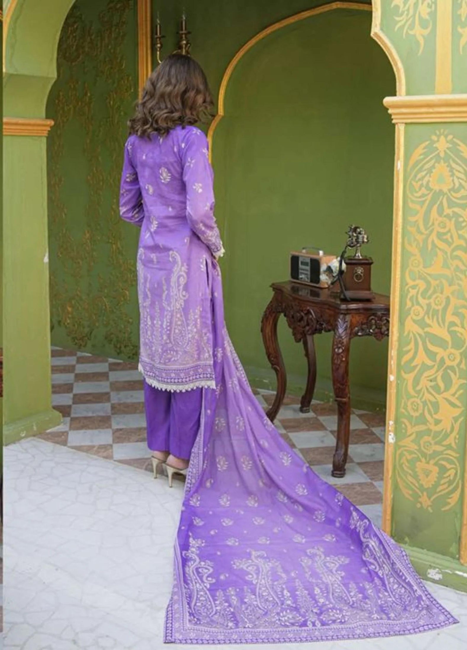 Mavi Coral Luxury Lawn'26 (Purple)